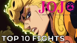 Top 10 JoJos Bizarre Adventure Fight Scenes Golden Wind [upl. by Iliak]