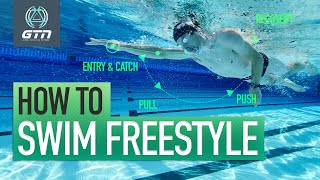 How To Swim Freestyle  Technique For Front Crawl Swimming [upl. by Candy]