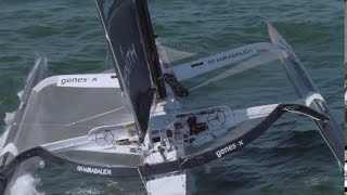 This giant 40knot trimaran is out to smash the round the world record [upl. by Jeane]