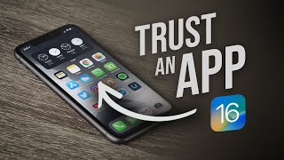 How to Trust an App on iPhone iOS 16 tutorial [upl. by Nirihs]