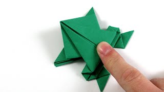 How To Make a Paper Jumping Frog  Origami Frog [upl. by Box474]