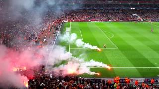 Arsenal v galatasaray flares going off 11014 [upl. by Animehliw]