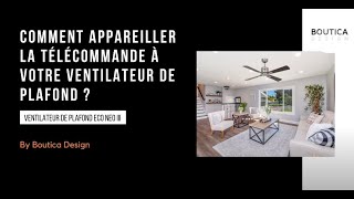 Comment synchroniser le Ventilateur Plafond Eco Neo III avec sa télécommande [upl. by Atilal401]