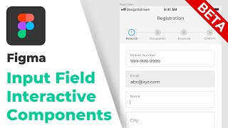 Input Field Interaction using Interactive Components in Figma [upl. by Yeldahc]