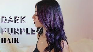 HOW TO DARK PURPLE HAIR DYEING At home [upl. by Warrenne]