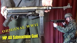 ORIGINAL German WW2 MP40 Submachine Gun UNBOXING  Review Fallschirmjäger  Paratrooper Impression [upl. by Rfinnej]