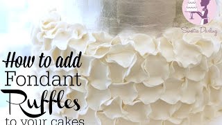 How To Decorate A Cake With Fondant Ruffles [upl. by Anaidirib725]