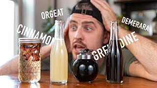 4 EASY to Make Cocktail Syrups  grenadine amp orgeat [upl. by Eltsryk]