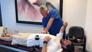 Chiropractic Adjustment For Lower Back Pain  Sciatica On Houston Man [upl. by Gleich]