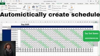 Automatically create shift schedule in Excel [upl. by Greyson]