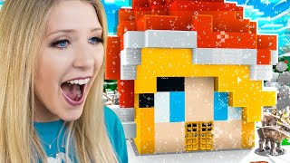 Preston vs Brianna SANTA ONLY House Battle  Minecraft [upl. by Aihsenor58]