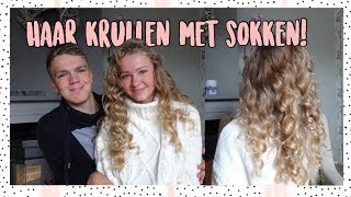 PERFECTE KRULLEN MAKEN MET SOKKEN  Let’s try 1 [upl. by Betsy]