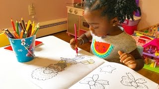 Toddler Coloring In Kids Coloring Book [upl. by Redlac]