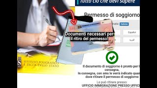 il Permesso di soggiorno pronto per il ritiro Documenti necessari per il ritiro Resident permit [upl. by Garlinda]