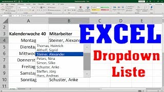 Excel Dropdown Liste erstellen dynamisch erweitern vervollständigen [upl. by Iel]