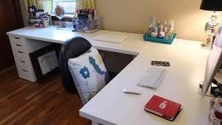 IKEA Desks amp Office Makeover [upl. by Katina]