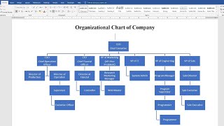 How to make organizational chart in Microsoft Word [upl. by Sivert963]