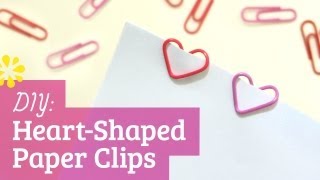 DIY Heart Paper Clips  Valentines Day  Sea Lemon [upl. by Sadoc761]