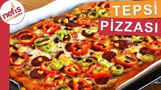 15 Dakikada Anne Usulü TEPSİ PİZZASI  En Kolay Pizza Tarifi [upl. by Akcirahs]