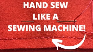 Hand Sewing Tutorial RIGHT HANDED Backstitching [upl. by Bois]