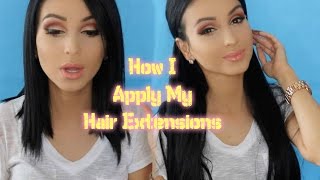 How I Apply My Hair Extensions ⎮How to Blend With Shorter Hair [upl. by Lezley31]