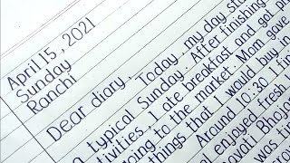 How to write diary  Diary writing in English  Diary entry [upl. by Noby]