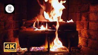 🔥 Crackling Fireplace w Rain amp Heavy Thunder Claps  Nature Sound for Sleep Insomnia 10 Hours 4K [upl. by Oletha393]