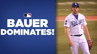 New Dodgers pitcher Trevor Bauer DOMINATES with 1hit performance [upl. by Pamela]