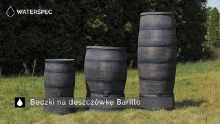 Ozdobne beczki na wodę deszczową Barillo 120l 240l 350l 500l [upl. by Eedrahs]