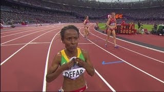 Meseret Defar Wins Womens 5000m Gold  London 2012 Olympics [upl. by Baskett]