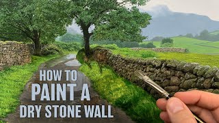 How to paint a dry stone wall  Episode 178 [upl. by Nyrraf]