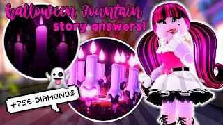 Royale High HALLOWEEN FOUNTAIN STORY ANSWERS 2021👻 [upl. by Henryson]