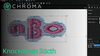 How to Digitize a Knockdown Stitch Chroma Luxe  Chroma Digitizing Software [upl. by Ybba397]