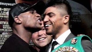 Floyd Mayweather Jr vs Victor Ortiz Final Press Conference FightFancom [upl. by Ahsinek383]