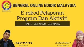 ERekod Pelaporan Program amp Aktiviti [upl. by Llyrrad330]