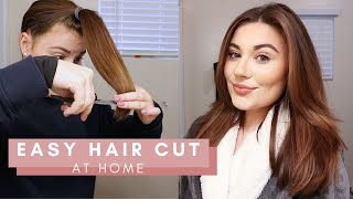 HOW I CUT MY HAIR AT HOME amp FAV HAIR PRODUCTS [upl. by Kira49]