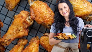 Extra Crispy Chicken Wings Made in Air Fryer [upl. by Aileduab]