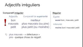 Le comparatif [upl. by Oderfigis]