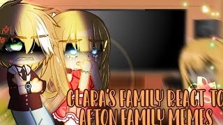 Claras family react to Afton family memes  TWBW  fnaf  Gacha Club [upl. by Forsta]