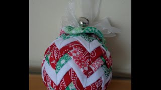 Christmas fabric Bauble  Tutorial edited version [upl. by Odraboel]