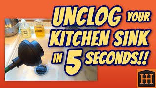 How to Unclog Kitchen Sink in 5 Seconds [upl. by Aicilf]