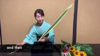 Ikebana Japanese flower arrangement [upl. by Strepphon28]