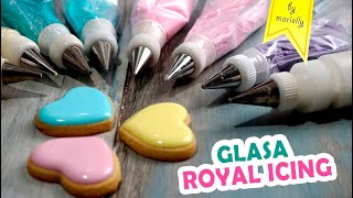 GLASA  ROYAL ICING PERFECTA 🌸 RECETA  CONSISTENCIA y Tips by Marielly [upl. by Domph]