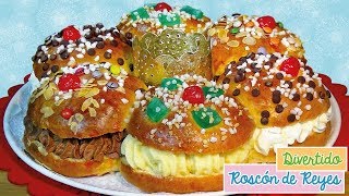 Roscón de Reyes relleno de 3 sabores nata trufa y crema pastelera  Hacer el Roscón de Reyes [upl. by Macmahon]