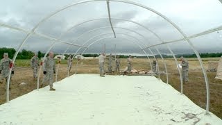 Assembling Alaska Structures Aeromedical Evacuation Tents [upl. by Kelila]