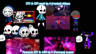 UNDERTALE amp UNDERFELL REACT TO 4 VIDEOS  EXTRA [upl. by Kinom716]