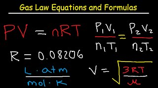 Gas Laws  Equations and Formulas [upl. by Giustina]