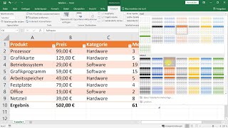 Tabellen erstellen – ExcelTutorial [upl. by Hsekar]