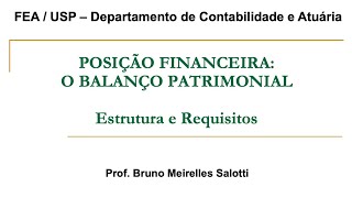 Balanço Patrimonial  Estrutura e Requisitos [upl. by Aibos]