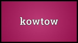 Kowtow Meaning [upl. by Ettenyar626]